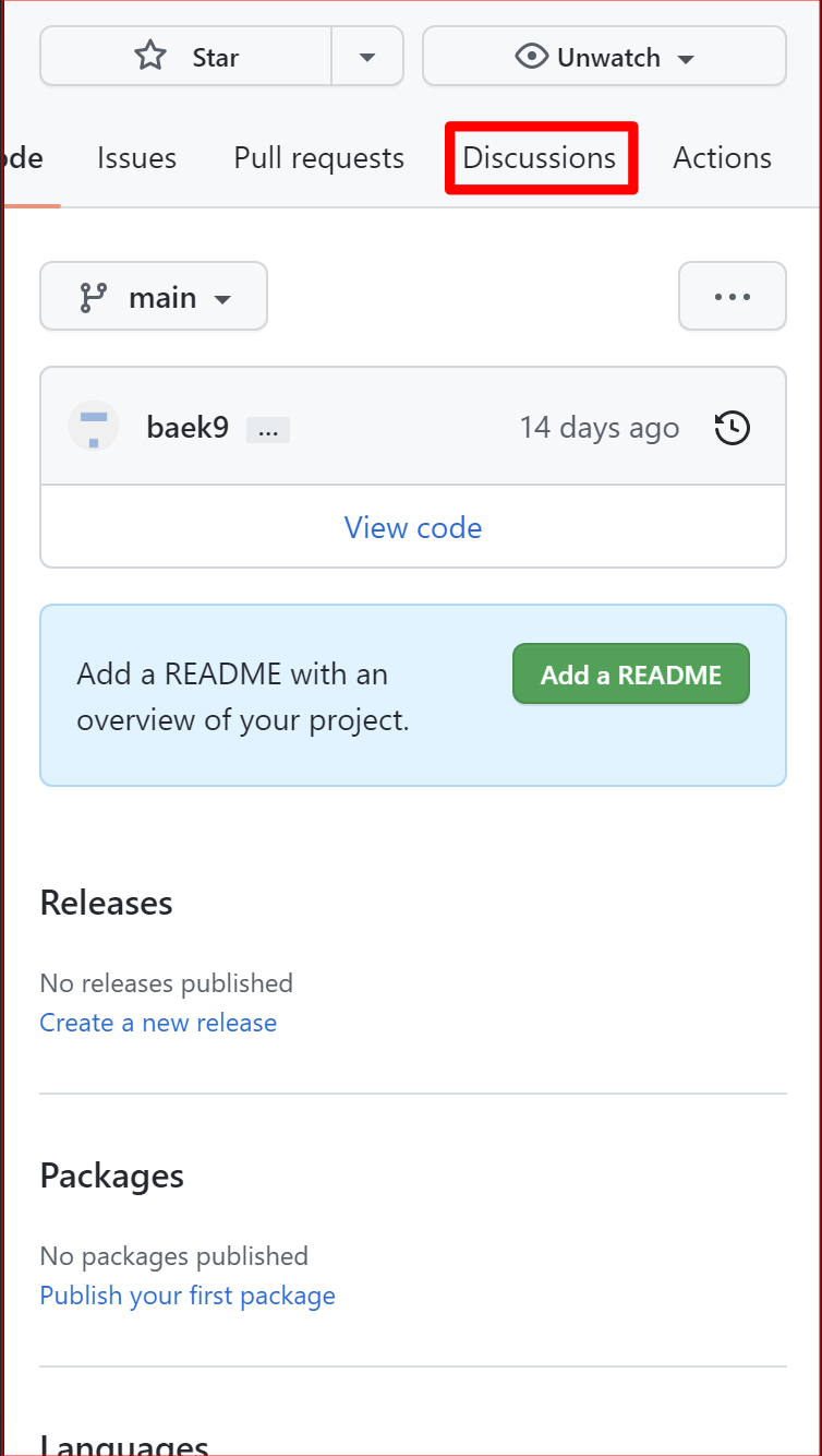 Opening GitHub Discussions
